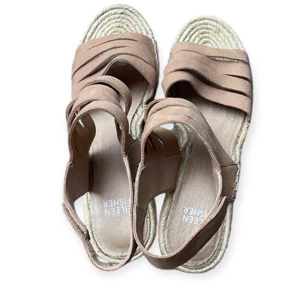 Eileen Fisher strappy wedge espadrille sandal - Picture 3 of 8